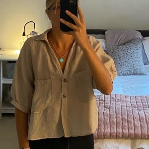Zara Large button up over shirt